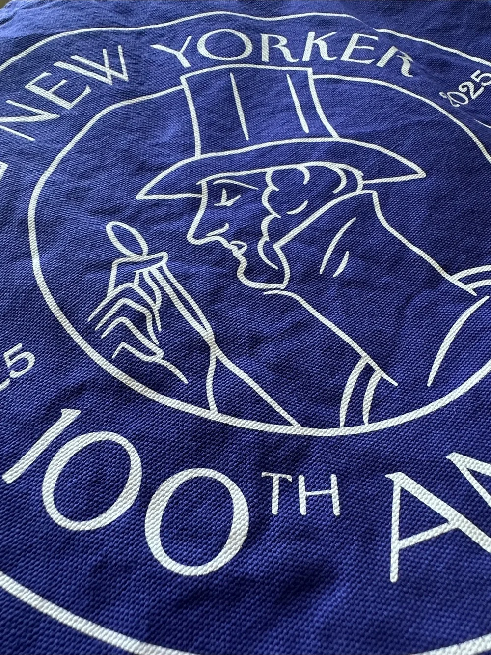 The New Yorker 100th Anniversary Blue Canvas Tote